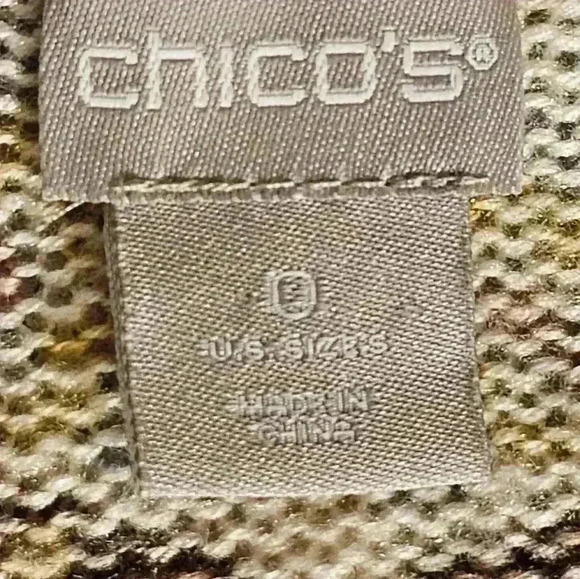 Chico's Womens Lightweight Blue/Maroon/Cream Cardigan Size 0 (Size 4) - Picture 7 of 8